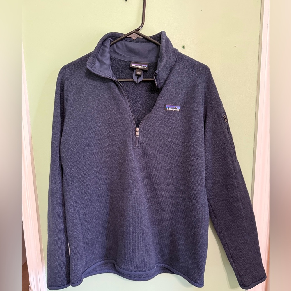 Patagonia Women’s Navy Quarter Zip-Up Sweater